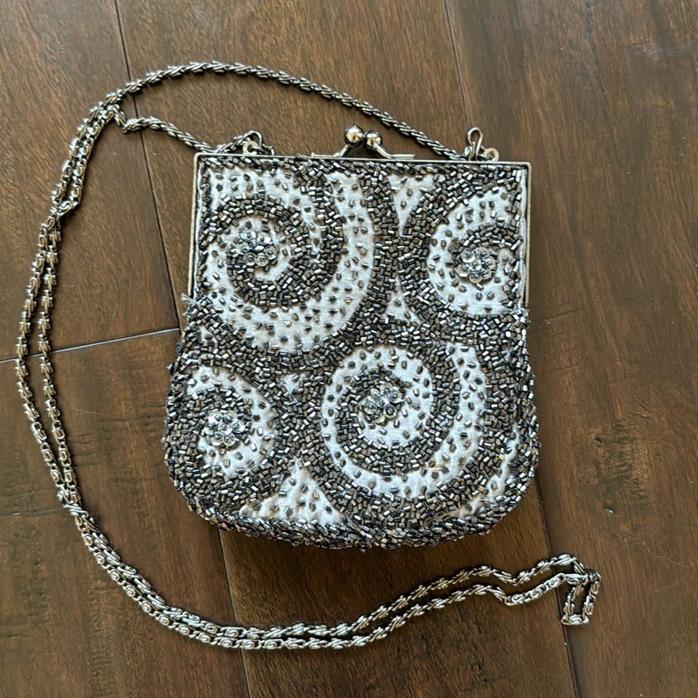 Carlo Fellini beaded black bag
